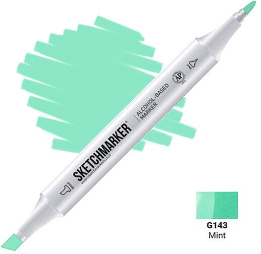 

Маркер художественный Sketchmarker Двусторонний G143 SM-G143 (мята)