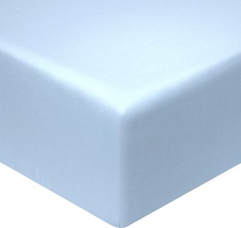 Постельное белье Экотекс Моноспейс Сатин на резинке 140x200x23 ПРСС14 (серо-голубой)