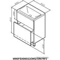  AM.PM Тумба под умывальник GEM M90FSX06022WG32