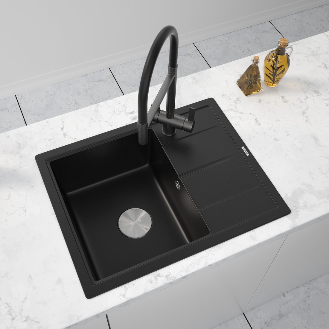 

Кухонная мойка ZorG Rock 65 Premium black metallic