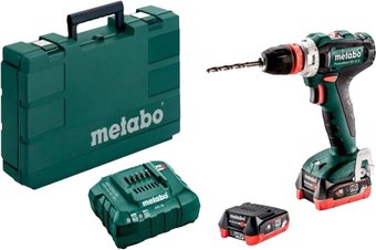 Дрель-шуруповерт Metabo PowerMaxx BS 12 Q 601037800 (с 2-мя АКБ 4 Ah, кейс)
