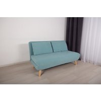 Диван DiArt Элли 1400 (велюр Selfie aquamarine/ножки светлые)