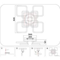 Припотолочная люстра Ambrella light Original FA3866/4+4 WH