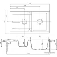 Кухонная мойка Акватон Делия 87 (графит)