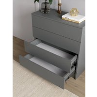 Комод Горизонт Нео 760 4 ящика (серый графит)