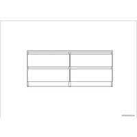 Тумба Mio Tesoro Кастор 4 ящика 2.03.03.100.1 (белый)