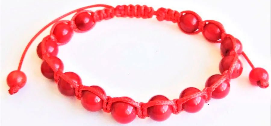 

Браслет Handmade ИП Егорова Красная Нить с Красным Кораллом 8мм 14 бусин+2