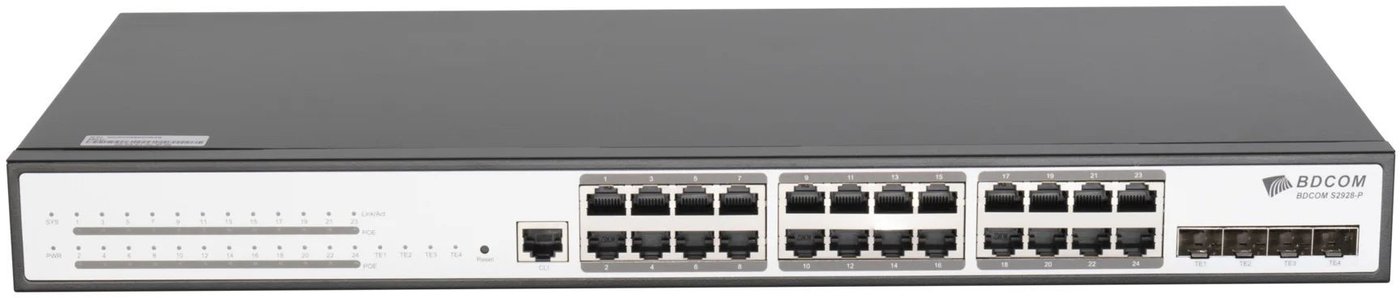 

Управляемый коммутатор 3-го уровня BDCOM S2900-24P4X