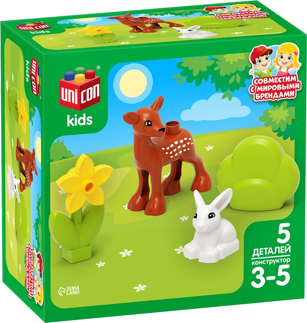 

Конструктор Unicon Олененок и зайка 9468374