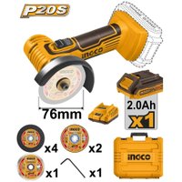 Угловая шлифмашина Ingco CAGLI76012 (с 1-им АКБ, кейс) в Могилеве