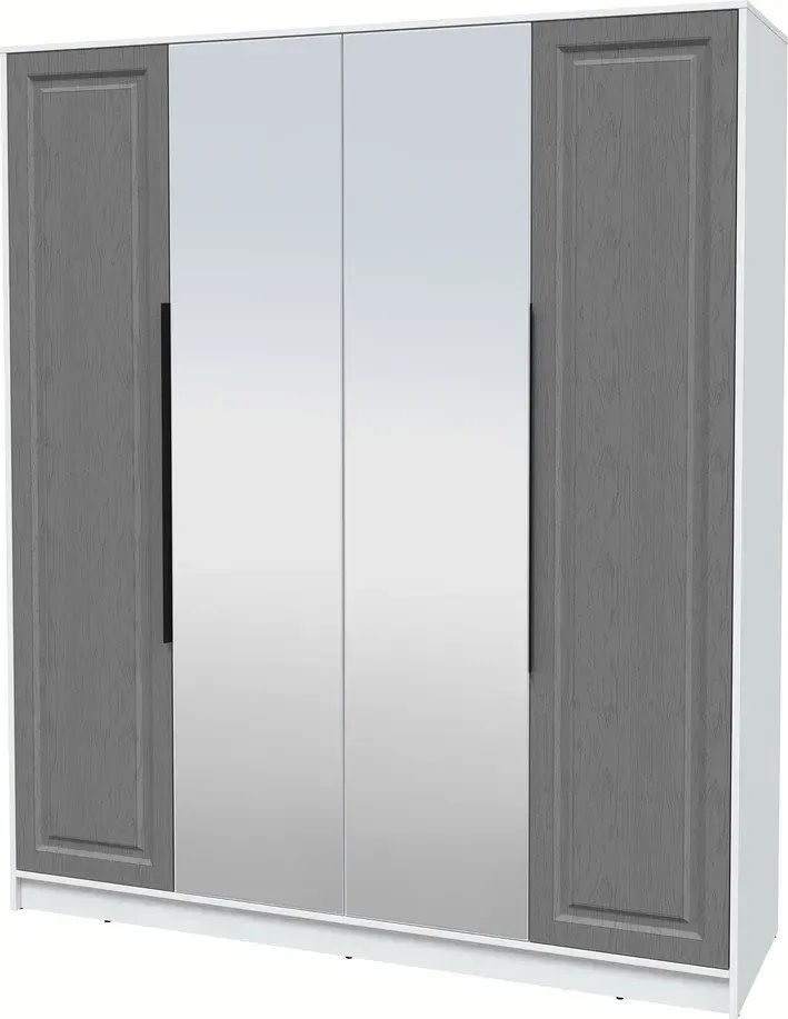 

Шкаф распашной Интерлиния Концепт КТ-Ш4з Деко (белый платинум/дуб серый)