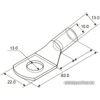 Наконечник для кабеля Rexant ТМЛ 35–12–10 07-5321