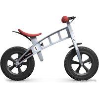 Беговел FirstBIKE Cross с тормозом (серебристый)