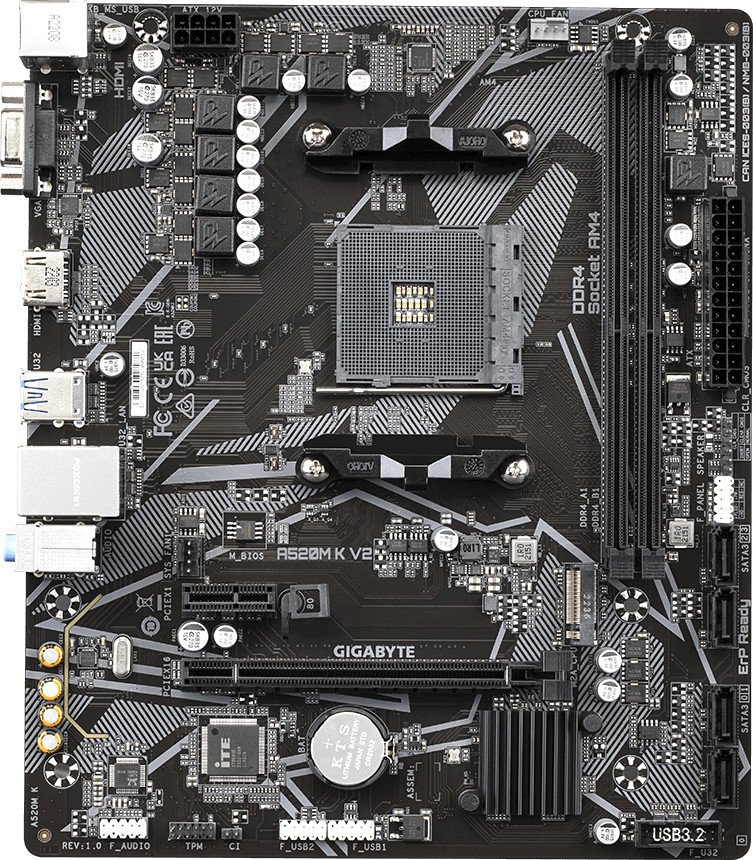 

Материнская плата Gigabyte A520M K V2 (rev. 1.1)