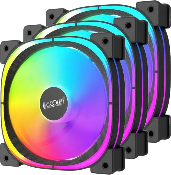 

Комплект вентиляторов для корпуса PCCooler EF120 ARGB (черный, 3 шт.)