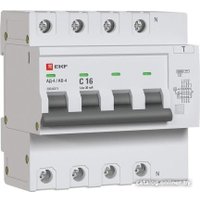 Дифференциальный автомат EKF PROxima АД-4 16А/ 30мА 6кА DA4-6-16-30-pro