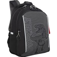 Школьный рюкзак Grizzly RB-552-4 (черный/серый)