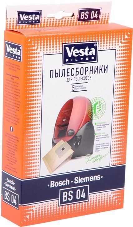 

Комплект одноразовых мешков Vesta Filter BS 04