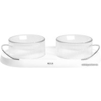 Миски на подставке Furrytail Doubowl Cat Kitty Bowls (белый)