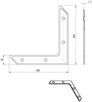 Уголок крепежный Металлист УГ-100 (цинк)