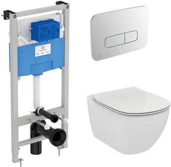Ideal Standard Tesi Aquablade + кнопка Olias M3 (хром) S0079R0123AA