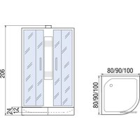 Душевая кабина River Мономах Б/К 80/24 С МЗ