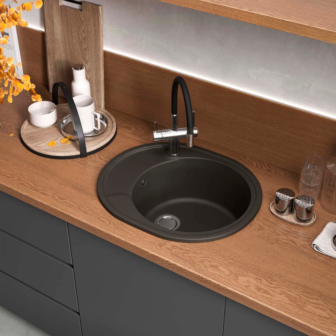 

Кухонная мойка Reflexion Allonge RF0658BL