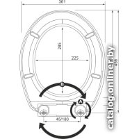 Сиденье для унитаза Bisk Iris 03767 (бежевый)