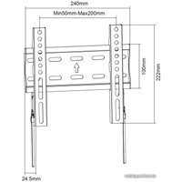 Кронштейн для телевизора iTech PF2s (черный)