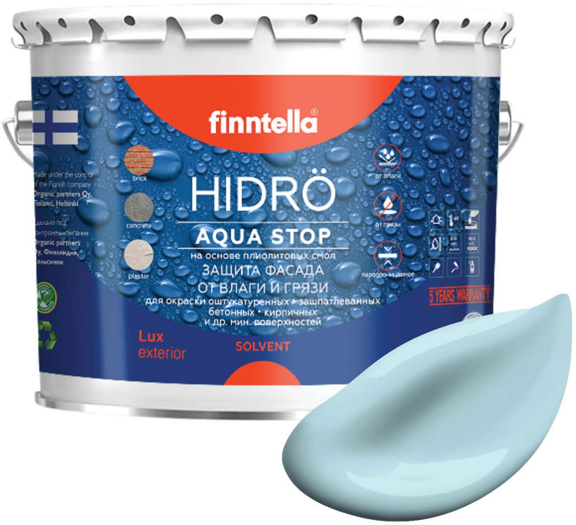 

Краска Finntella Hidro Jaata F-14-1-3-FL018 2.7 л (голубой)