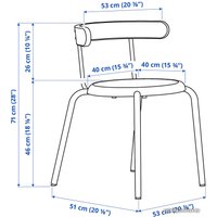 Кухонный стол Ikea Томмарюд/Ингвар 793.901.24 (белый/антрацит)