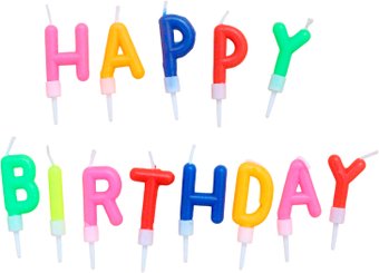 Набор свечей для торта S.G. Home Happy Birthday SG-CC-HBC (разноцветный)