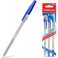 Набор шариковых ручек Erich Krause R-301 Classic Stick синий 42618 (3 шт)