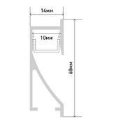 Алюминиевый профиль ЭРА Комплект с врезным анодированным профилем ЭРА 6814 68х14мм 2м