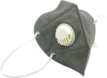 Респиратор-полумаска 3D Mask Респиратор KN95 FFP2 с клапаном выдоха (серый, 10 шт)