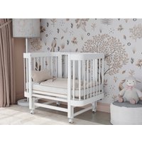 Кроватка-трансформер Incanto Mimi-ЮГ с автоспинкой и маятником KR-0182/0 (белый)