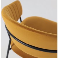 Стул с подлокотниками Алвест AV 433 (карри бархат Confetti chai tea/черный)