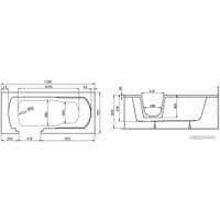 Ванна Polimat Vovo 150x75 00484 (белый)