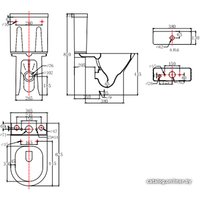 Унитаз напольный Bravat Cena CX21206UW-P-RUS+CY21206W-RUS