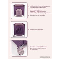 Манеж-кровать Amarobaby Multiform Flowers AMARO-26MFL-F (фиолетовый)