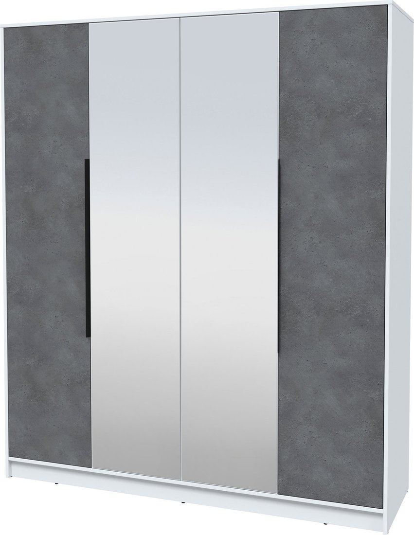 

Шкаф распашной Интерлиния Концепт КТ-Ш4з (бетон портленд/белый платинум)