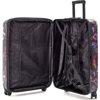 Чемодан-спиннер L'Case RIO-M 69/79 л (принт цветы)