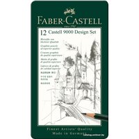 Набор простых карандашей Faber Castell 9000 4B-6H 119064 (12 шт)