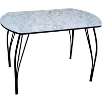 Кухонный стол Arvento Флок 3 раздвижной 110-140х70 (мрамор каррара)