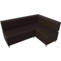 Угловой диван Лига диванов Стайл правый 114528 (экокожа, коричневый)