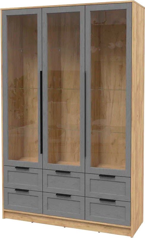 

Шкаф-витрина Интерлиния Концепт Тренд КТ-ШВ3 (дуб золотой/дуб серый)