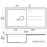 Кухонная мойка Omoikiri Tedori 100-PL (платина)