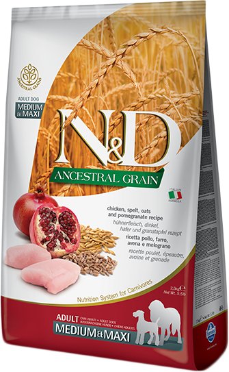 

Сухой корм для собак Farmina N&D Ancestral Chicken & Pomegranate Adult Medium & Maxi 15 кг