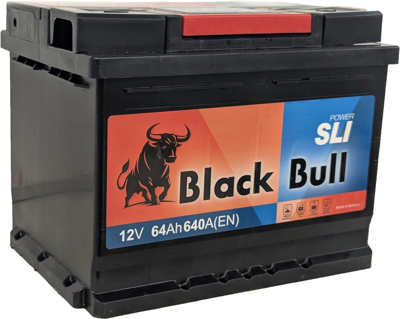 

Автомобильный аккумулятор Black Bull SLI R+ (64 А·ч)