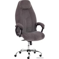 Офисное кресло TetChair Boss Lux (флок, серый/серый перфорированный)
